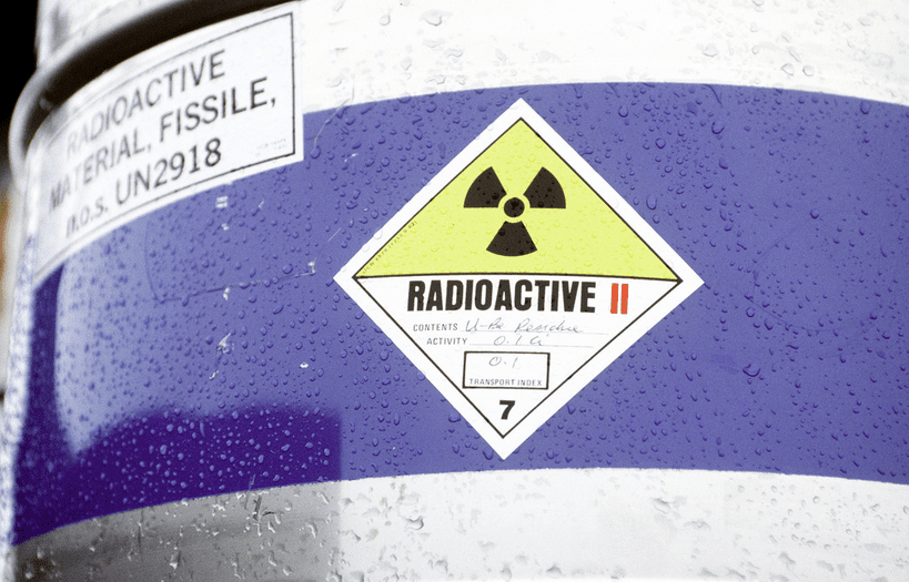 label of one of the radioactive canisters