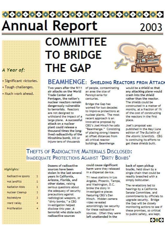 2003 CBG Annual Newsletter Winter