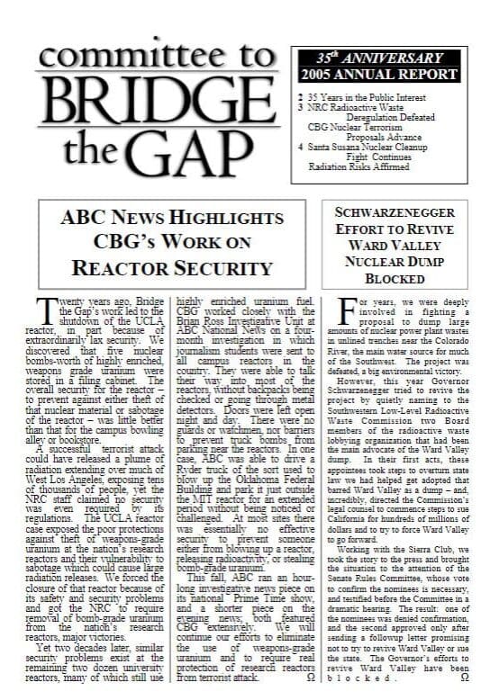 2005 CBG Annual Newsletter Winter