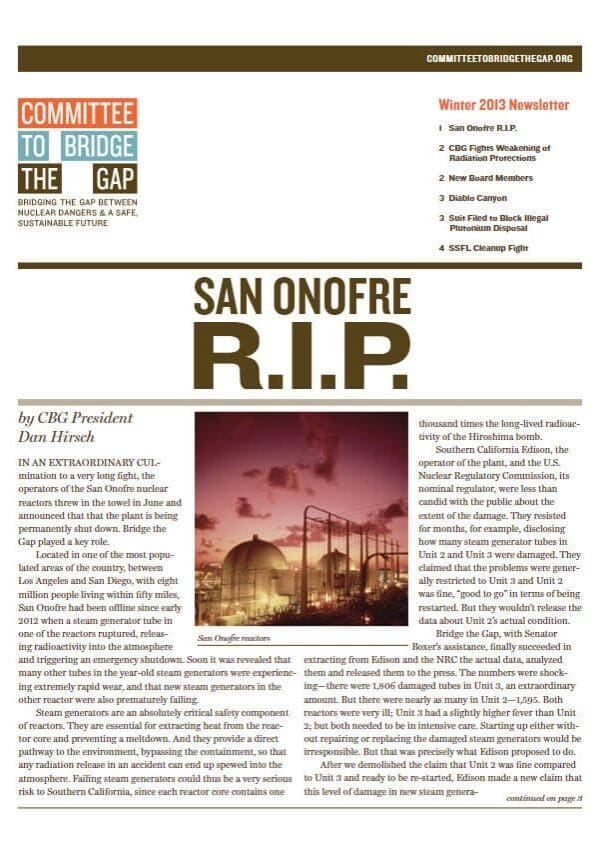 2013 CBG Annual Newsletter Winter
