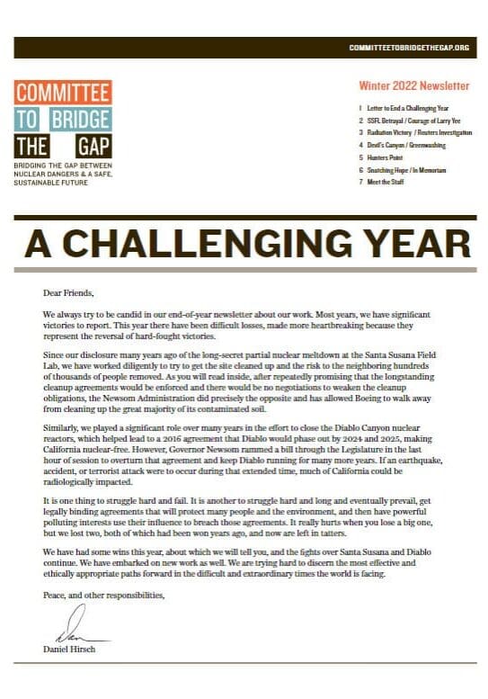 2022 CBG Annual Newsletter Winter