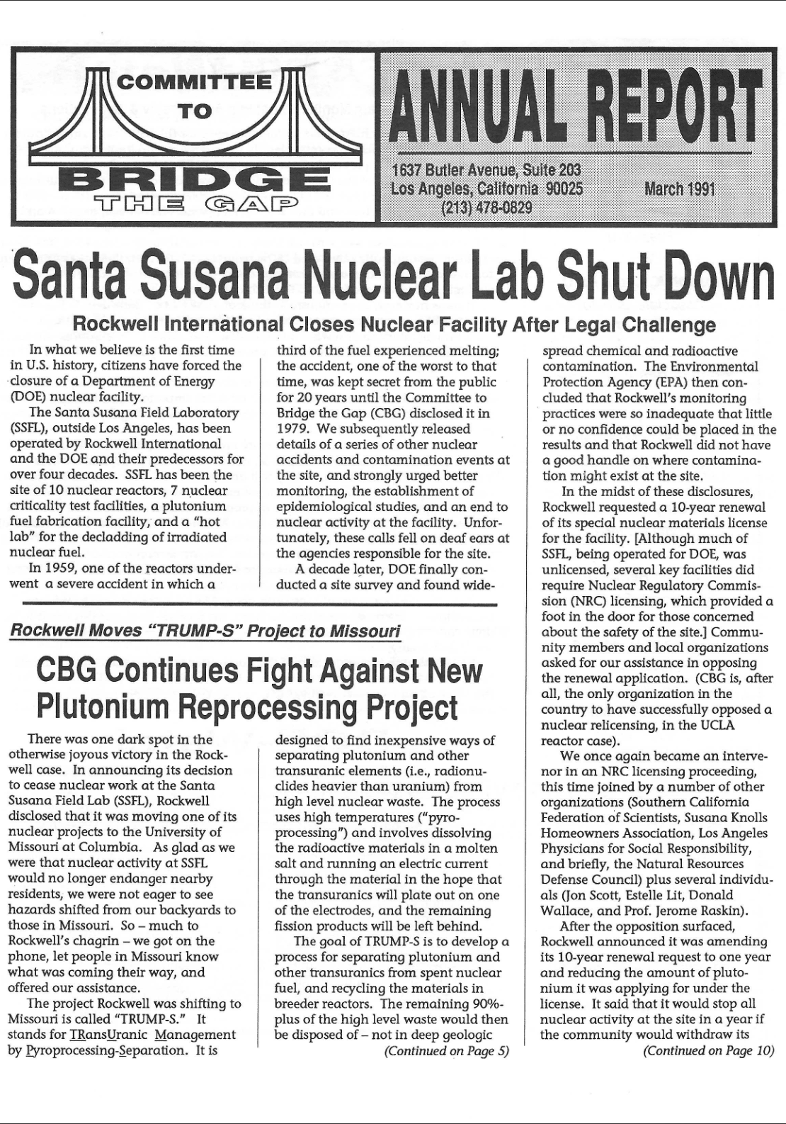 Newsletter 1991